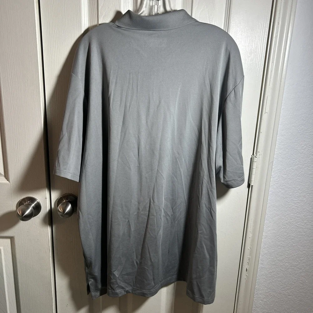 Adidas Polo Shirt Mens XXL 2XL Gray Golf‎ Short Sleeve Golfer Stretch